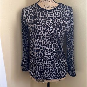 Michael Kors top long sleeves animal print blouse Sz: XS